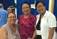 ABHMS' Victoria Goff with Fe Kole and Editha Abelarde, both CPBC leaders who attended roundtable discussions