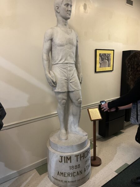 Jim Thorpe statue, Thorpe Hall, Carlisle Industrial Indian School