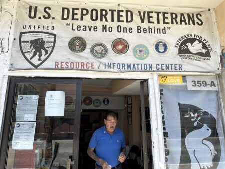 Photo image of Rocky, a deported U.S. military veteran staffing the Deported Veteran Resource Center in Tijuana, Mexico.